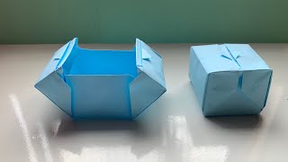 Como Fazer Uma Caixa Dobrável De Papel Origami Caixa Dobrável [upl. by Armstrong654]