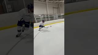 Ice hockey shooting drill [upl. by Sukramed]