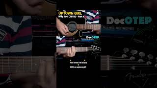 Uptown Girl  Billy Joel 1983 Easy Guitar Chords Tutorial with Lyrics Part 4 SHORTS REELS [upl. by Elvina]