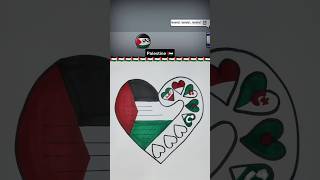 Palestine 🇵🇸 support countries flag drawing trending art countryballs shorts [upl. by Harlie]