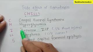 Somatropin side effects  pharmacology mnemonics backbenchermedicos [upl. by Mab]