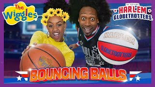 Bouncing Balls 🏀 The Wiggles feat Harlem Globetrotters 🎶 Fun Basketball Song for Kids [upl. by Inatsed]