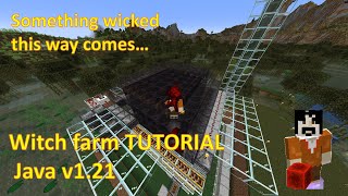 Easy witch farm Minecraft Java 121 near max rates 8k redstoneh 2h build build tutorial [upl. by Siocnarf710]