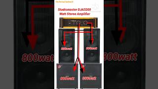 Studiomaster DJA 3200 amplifier 2Bass 2Top connection [upl. by Aikas]