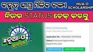 HOW TO CHECK NUAO SCHOLARSHIP CHECK STATUS ll STATE SCHOLARSHIP PORTAL [upl. by Aryam425]