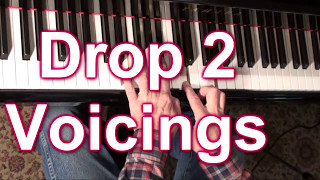 Drop two on a minor 7 flat 5 chord  Jazz Piano College 321 [upl. by Letsirc]