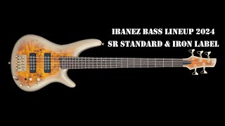 Ibanez Bass Lineup 2024 SR Standard amp Iron Label basicallybassguitar ibanez ibanezbass [upl. by Babs]