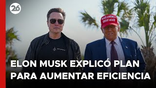 Elon Musk explicó su plan para aumentar la eficiencia del gobierno de EEUU [upl. by Retnuh]