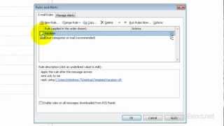 Set Auto Reply Message in Outlook 2010 [upl. by Isus]