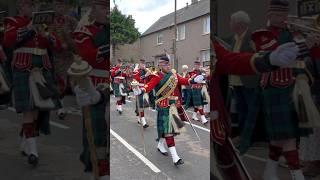 drummajor leads Band of the royalregimentofscotland march during 2024 Linlithgow Marches shorts [upl. by Michey]