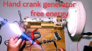 hand crank generator  free energy generator project  low rpm generator [upl. by Olivier989]