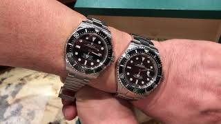 The 43mm Red Sea Dweller 50th Anniversary versus the limited production 116600 Sea Dweller [upl. by Amuwkuhc]