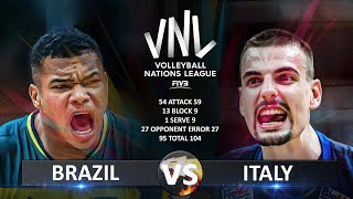 Brazil vs Italy  Mens VNL 2024 [upl. by Hudgens]