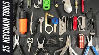 25 Keychain Tools Leatherman Spyderco Exotac Firesteel Lighters Carabiners Pry Tools and More [upl. by Gitel]