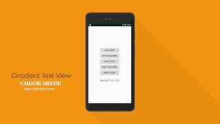 Xamarin Android Tutorial  Gradient Text View [upl. by Auot]