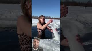 Amazing video 😨 shorts ice loveingice water snow fishing winter cold [upl. by Eelaroc]