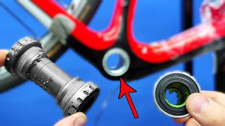 How to remove and install HollowTech bottom brackets on a road bike [upl. by Ahseik]