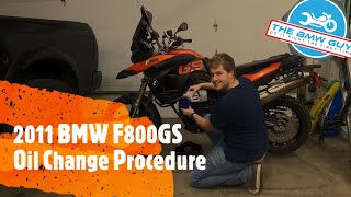 BMW F650 F700 F800 Oil Change Procedure [upl. by Anemix]