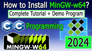 How to install MinGWw64 on Windows 1011  2024 Update version 810 C amp C Programming [upl. by Cookie]