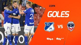 Millonarios vs Fortaleza 30 Copa BetPlay 2022  Cuartos Ida [upl. by Kevyn]