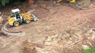 Vogelweh Housing Playground Construction Time Lapse P1 HD [upl. by Yelrebmik109]