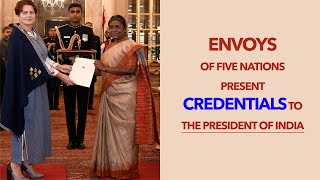 Envoys of five nations present Credentials to the President of India [upl. by Cosimo]