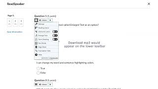 Overview of ReadSpeaker webReader and docReader in Brightspace [upl. by Kalman]
