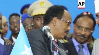 Farmajo sworn in as new President of Somalia [upl. by Akeryt343]