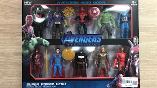 8 Minutes Satisfying With Unboxing Avengers Set 10 Pieces  ASMR  Hulk Thor Only 5 USD [upl. by Ahsenet]