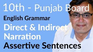 10th Class English Grammar  Assertive SentencesClass 10 English Grammar  Direct Indirect Sentence [upl. by Nawyt]