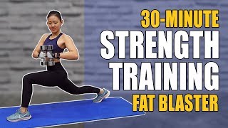 30Min Strength Training Fat Blaster Burn 300Cals  Joanna Soh [upl. by Ark]