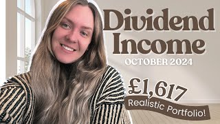 Dividend Income October 2024  Beginner Investing Journey  Realistic Dividend Portfolio [upl. by Kciv]