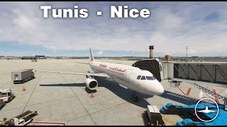 ✈️ Tunis → Nice ✈️  Tunisair A320  IVAO [upl. by Chema]