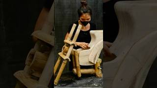 Girl Builds Bamboo Motorcycle P1 ndwoodart homemade [upl. by Zurn216]