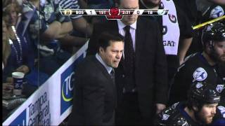 Guy Boucher swearing at Refs Clearly not happy with the call Tampa Vs Bruins Game 3 [upl. by Giuliana]