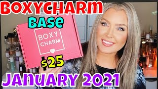 Boxycharm January 2021 Base Box Full Unboxing  Worth the 25 [upl. by Asirret]