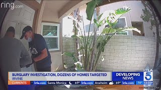 Possible burglary tourism suspects targeting dozens of Irvine homes [upl. by Alrad]