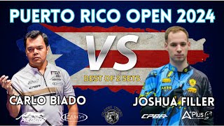 Carlo Biado VS Joshua Filler  Best of 2 Sets Race to 4 Round 1 [upl. by Vitus]