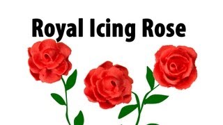 How To Make A Royal Icing Rose by Cookies Cupcakes and Cardio [upl. by Lasley]