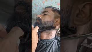 Hair cutting and beard setting normal barber newmusic tseries [upl. by Ahsielat623]