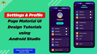 How to create Settings Page with Modern and Attractive Material UI design in Android Studio [upl. by Chlores617]