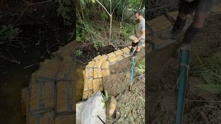 Concrete bag retaining wall update [upl. by Natsuj185]