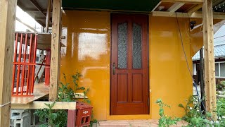 Papajin’s Tiny House Exterior door installation etc [upl. by Nnaarual230]