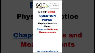 NEET Physics Revision NEET 2024 Physics Revision Revise Units and Measurement neet neetrevision [upl. by Hakilam]