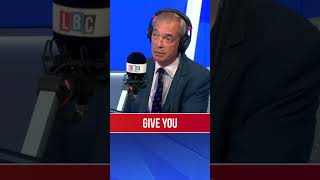 Nigel Farage gets defensive and claims he never said the police lied  LBC [upl. by Cordle]