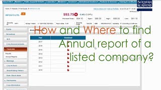 How and where to find Annual report of a listed company [upl. by Ahsinnor424]