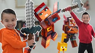 Minecraft In Real Life Fun With CKN Toys [upl. by Norval]