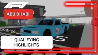 Abu Dhabi Qualifying Highlights  Formula 1 Roblox [upl. by Ayote3]