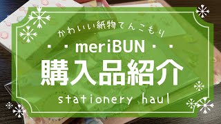 【文房具購入品紹介】meriBUNさんの購入品が届きました♡stationery haul [upl. by Tremain71]