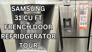 Samsung Refrigerator Tour  Review 31 Cu Ft French Door Fridge  W Water amp Ice Dispenser [upl. by Carmen]